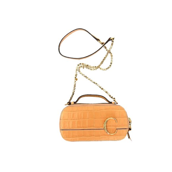 Chloe Calfskin Crocodile Embossed Mini C Bag - Picture 2 of 9